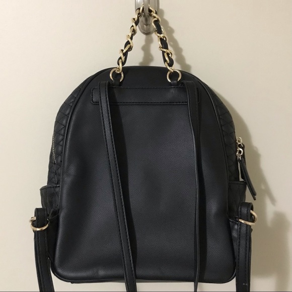 Guess Larson Quilted Black Mini Backpack - Picture 2 of 11
